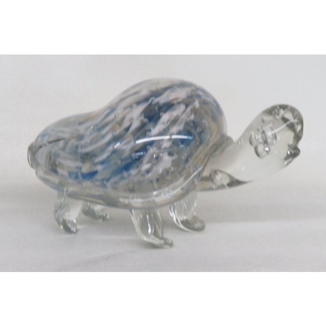 Hand Blown Art Glass Turtle Large Paperweight Sculpture Figurine 4400b For Sale - Image 11 of 12
