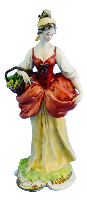 20th Century Porcelain Figurine by Giuseppe Cappè in the style of Capodimonte, Italy