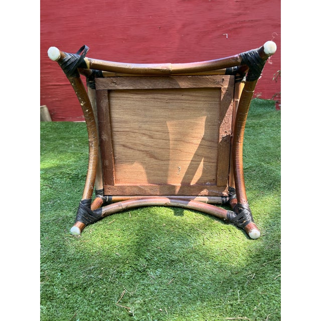 Late 20th Century Mid-Late 20th Century Bamboo Etagere 3-Tiered Shelf or Magazine Stand For Sale - Image 5 of 9