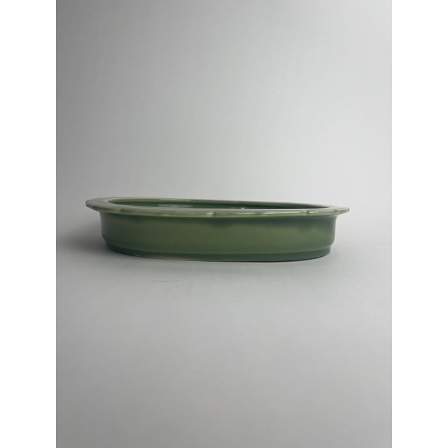 American Rookwood Art Pottery 6817 1944 Celadon Dish For Sale - Image 3 of 6
