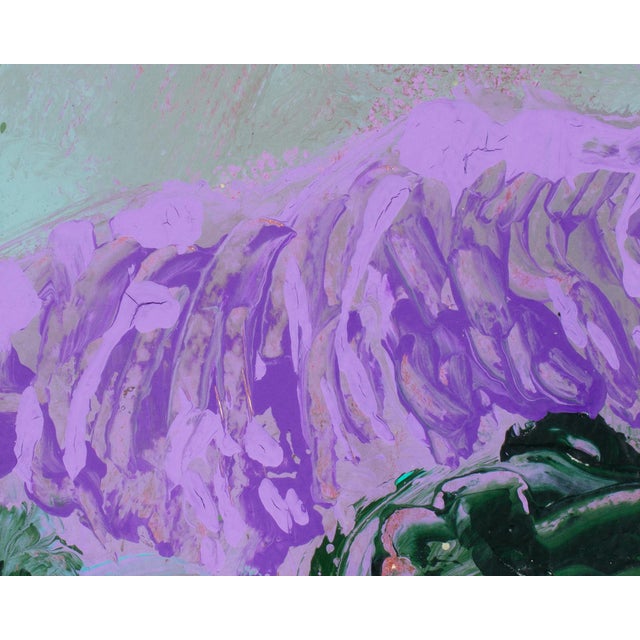 Signed 1980s Abstract Acrylic Landscape by Harry Hilson For Sale In Indianapolis - Image 6 of 7