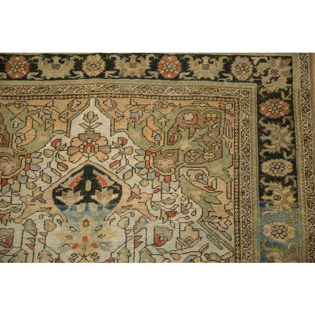 Teal 1930s Vintage Persian Sarouk Shield Medallion Wool Rug For Sale - Image 8 of 11