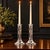Mid-Century Modern Vintage Austrian Toscany Lead Crystal Geometric Candlesticks – Pair For Sale - Image 3 of 12