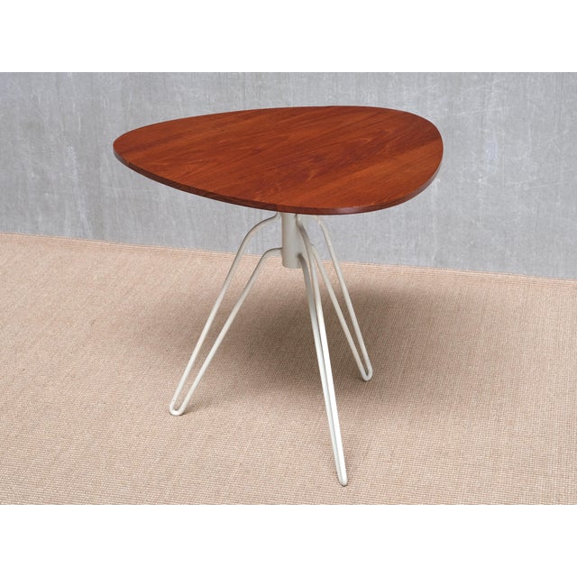 Model 195 3-Legged Side Table in Teak by Hans Agne Jakobsson for Åhus, Sweden, 1950s For Sale - Image 13 of 15