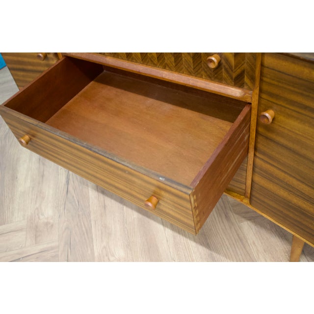 1960s Sideboard in Walnut by Gunther Hoffstead for Uniflex, 1960s For Sale - Image 5 of 12