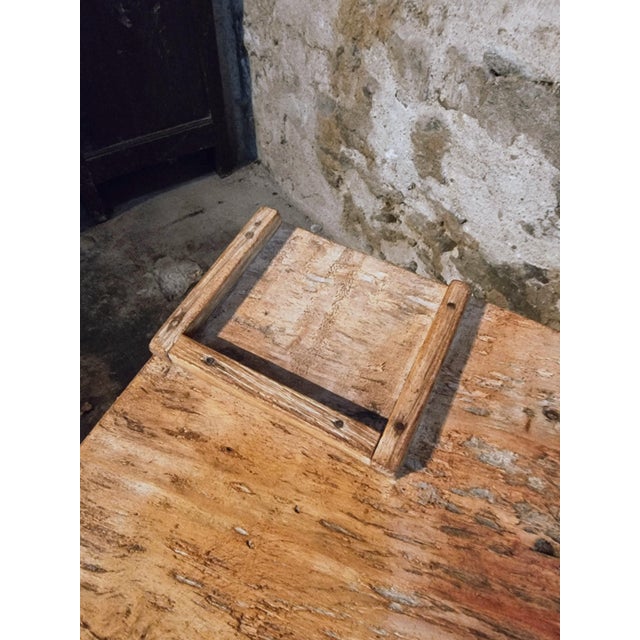 Antique French Wash Table or Desk in Chestnut and Poplar, 1900s For Sale - Image 13 of 17