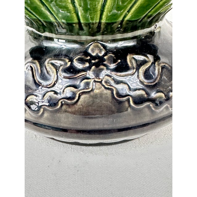 Arts & Crafts Antique Roseville Blended Glaze Cachepot For Sale - Image 3 of 9