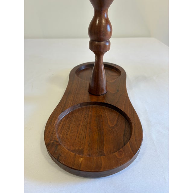 Mid-Century Modern Mid 20th Century Ozark Walnutware Solid Walnut Condiment Caddy For Sale - Image 3 of 7