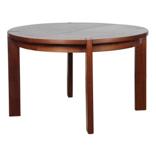 Round Extendable Wooden Dining Table from Monopoly, 1970s For Sale