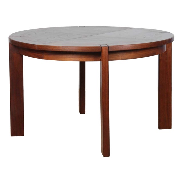 Round Extendable Wooden Dining Table from Monopoly, 1970s For Sale