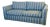 Vintage Denim Blue & Yellow Stripe Sofa Pull Out Sleeper Couch For Sale
