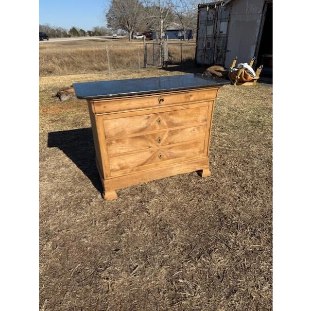 19th Century French Louis Philippe Bleached Marble Top Chest of Drawer / Commodes For Sale - Image 10 of 18