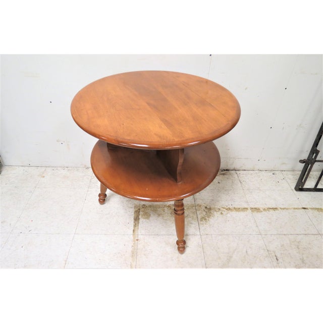 Ethan Allen Early American Round End Table Chairish