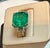Gemstone Agl Certified 8.90 Colombian Emerald , Insignificant & Solitaire Diamond Ring For Sale - Image 7 of 8