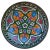Handcrafted and glazed ceramic plate. Features an intricate hand-painted Moorish pattern in a traditional Andalusian color...