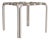Brown Jordan Kantan Aluminum Stacking Stool/Occasional Table, Suncloth Lace, Dove frame with Mica fabric For Sale