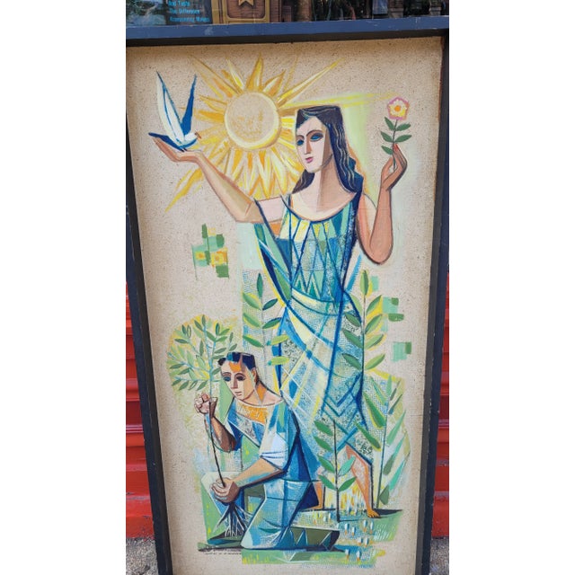 Mid 20th Century Martin Ziegner Modernist Figurative Oil