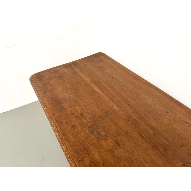 Brown Oak Table with Turned Legs, 1900 For Sale - Image 8 of 18