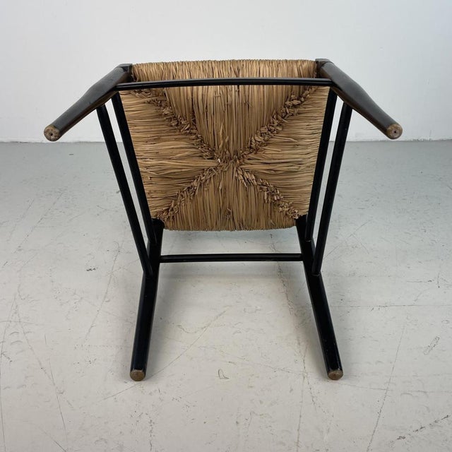 Mid-Century Black Ebonised Rope Chair by Gio Ponti, 1960s For Sale - Image 6 of 9