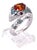 1970s Polished 14k White Gold Garnet and Ruby Cocktail Ring With Blue Topaz, Size 5 For Sale
