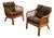 Italian Woven Bamboo Armchairs, 1960s, Set of 2 For Sale