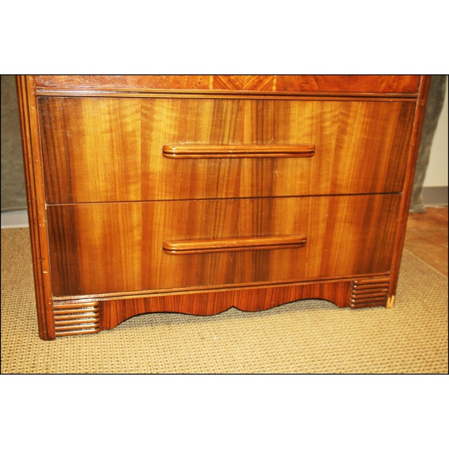 Art Deco Waterfall Dresser With Mirror Chairish