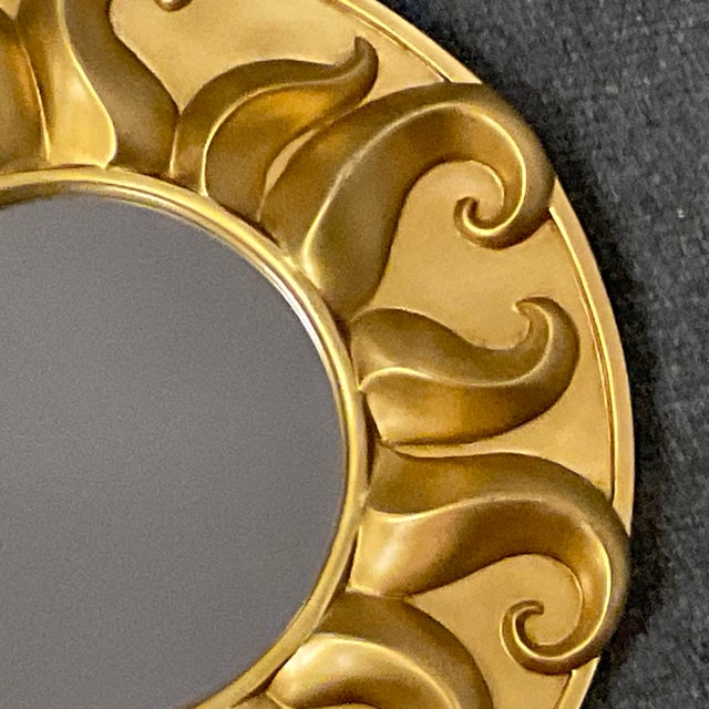 1980s 1980s Post Modern Hollywood Regency Sun Accent Wall Mirror. For Sale - Image 5 of 11