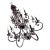 Large Two-Tier Wrought Iron Chandelier – Amber Bead Accents, 12 Lights For Sale