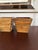 Late 20th Century Vintage Stacked Bamboo Reed Tapered Square Cachepots — A Pair For Sale - Image 5 of 7