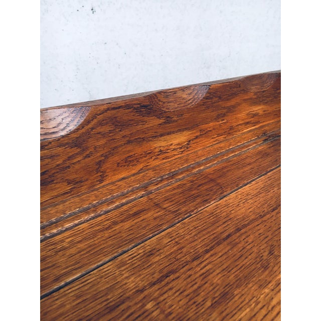 Travail Populaire Handcrafted Low Bookcase in Oak, Belgium, 1950s For Sale - Image 13 of 18