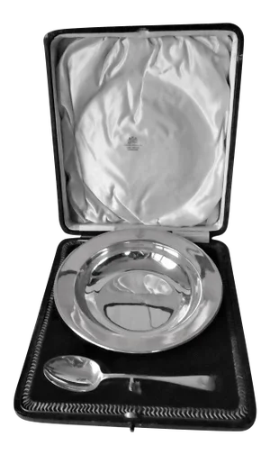 Sterling Bowl & Spoon Boxed - Set of 2