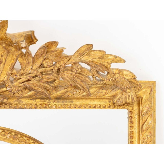 Louis XVI Style Giltwood Framed Cushion Mirror For Sale - Image 4 of 8