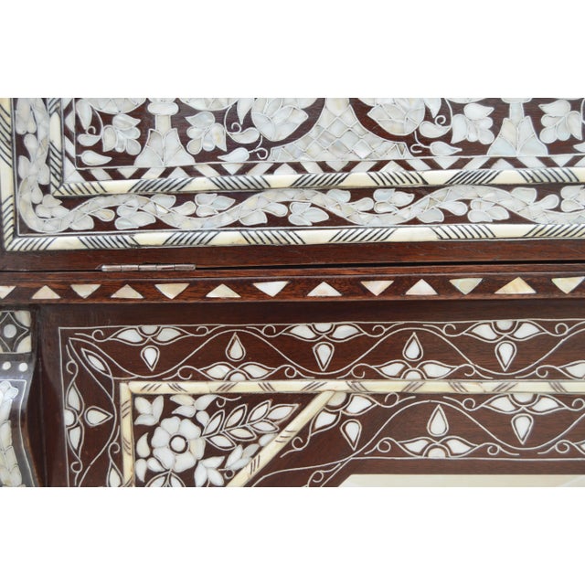 Vintage Syrian Mother-Of-Pearl Damascene Art Console Table For Sale - Image 11 of 13