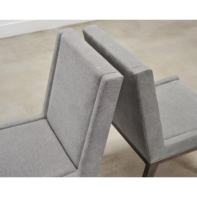 Set of Eight Bernhardt "Linea" Cerused Ash Dining Chairs For Sale In Sacramento - Image 6 of 18