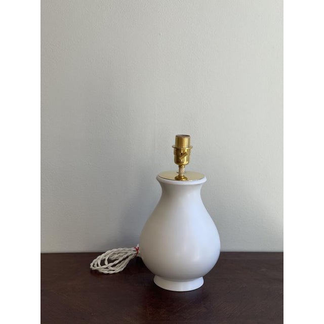 Carrara Ceramic Table Lamp by Wilhelm Kage, 1940s For Sale - Image 7 of 9