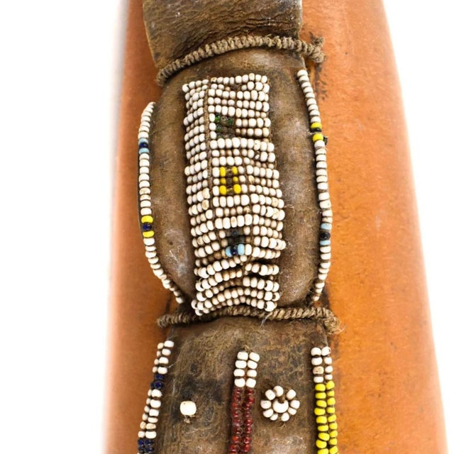 Early 20th Century Early 20th Century Maasai Beaded Milk Gourd Container Kenya For Sale - Image 5 of 7