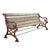 Brown Cast Iron and Wood Garden Bench For Sale - Image 8 of 8