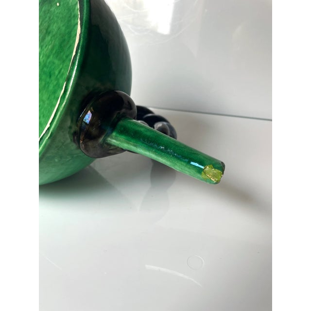 Green French Vallauris Teapot With Rope Handles From Atelier Cerenne For Sale - Image 8 of 12