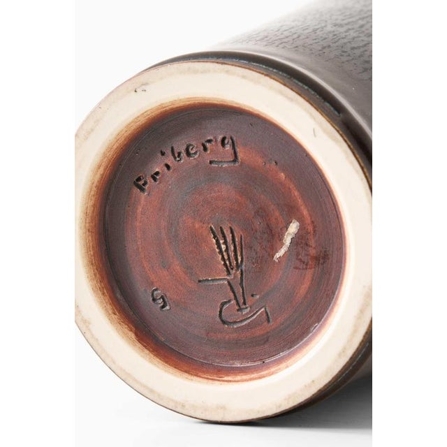 Ceramic Scandinavian Modern Vase in Ceramic attributed to Berndt Friberg, 1965 For Sale - Image 7 of 8