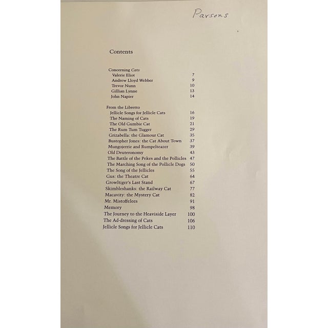 1983 Vintage Paperback “Cats-The Book of the Musical” Playbook For Sale - Image 4 of 7