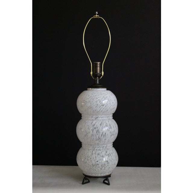 1950s Mid-Century Modern Sculptural Mezza Murano Style Table Lamp For Sale - Image 10 of 13