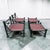 Exceptional pair of patinated metal chairs in brutalist disc and frame form designed in the manor of Diego Giacometti....