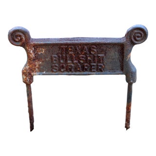 Texus Bullshit Cast Iron Boot Scraper/Equestrian/Cowboy For Sale