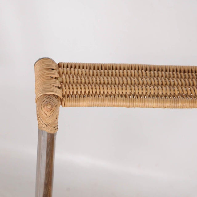 Wicker and Chrome Chairs, 1980s, Set of 2 For Sale - Image 13 of 15