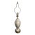 1950s Mid Century Modern Frederick Cooper Baluster Form White Porcelain and Brass Floral Lamp For Sale - Image 12 of 12