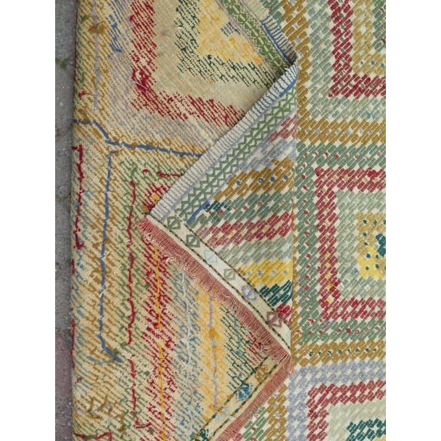 Embroidered Kilim Rug - 65" X 105" For Sale - Image 12 of 13
