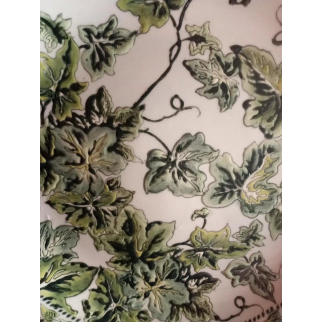 Vintage Ivy Embossed Ceramic Decorative Plate For Sale - Image 4 of 7