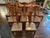 Modern Vintage Burmese Rosewood Mid-Century Chinese Round Dining Table & 10 Chairs Set With Lazy Susan For Sale - Image 3 of 12