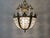 Brass 1950s Crystal Brass Basket Chandelier For Sale - Image 8 of 8