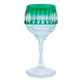 Italian Colored Cut Crystal Liqueur Glasses from Artigianato Italiano, 1980s, Set of 6 For Sale